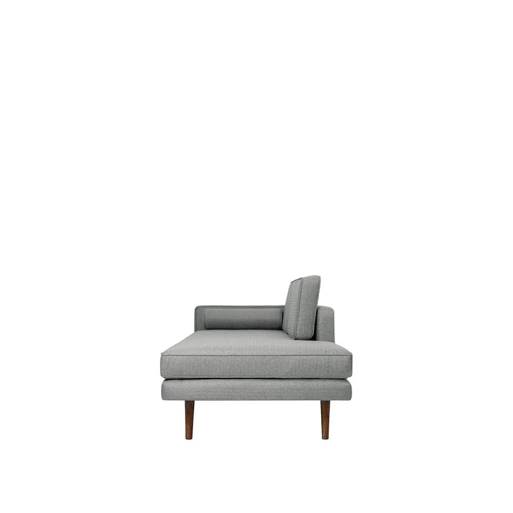 Broste Copenhagen Wind Tweed Chaise Longue Grey Left Sided - Image 5