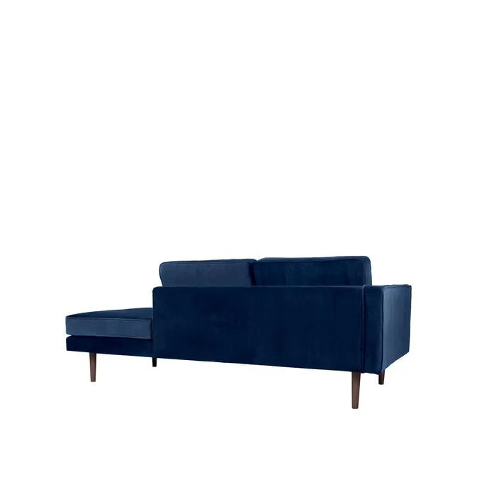 Broste Copenhagen Wind Velvet Chaise Longue Insignia Blue - Left Sided - Image 6